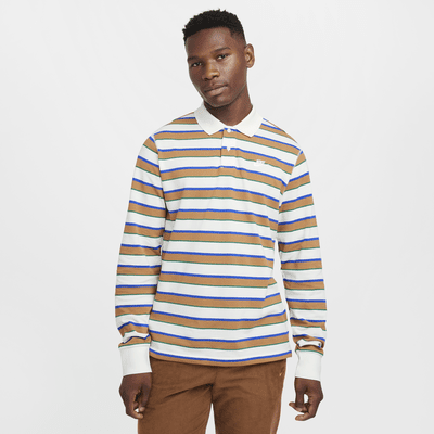 Nike Club Men's Long-Sleeve Striped Polo