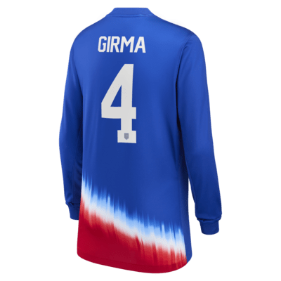 Naomi Girma USWNT 2024 Stadium Away Bid Kids' Nike Dri-FIT Soccer Jersey