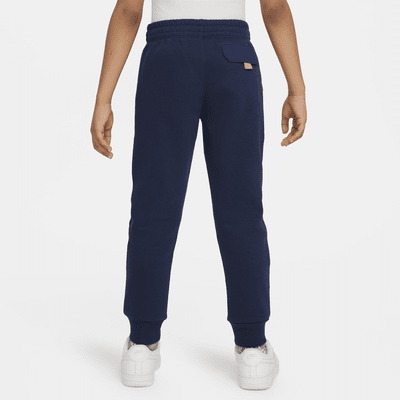 Pantalones de entrenamiento de tejido Fleece para niños talla pequeña Nike Sportswear
