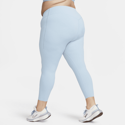 Leggings 7/8 de tiro alto y sujeción media con bolsillos para mujer (talla grande) Nike Universa