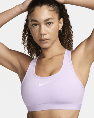 Nike Womens SWOOSH MEDIUM SUPPORT FIREBERRY-WHITE - Paragon Sports