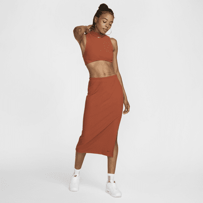 Débardeur court ajusté et à col montant Nike Sportswear Chill Rib pour femme