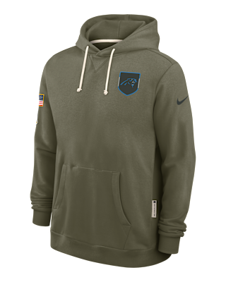 Мужское худи Carolina Panthers Salute to Service Sideline Dominant Force Nike Dri-FIT NFL Pullover Hoodie