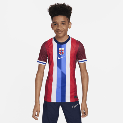 Camisola de futebol de réplica Nike Dri-FIT do equipamento principal Stadium Noruega (equipa masculina) 2024/25 Júnior