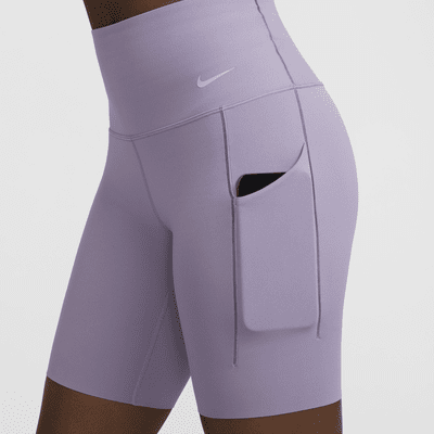 Cycliste taille haute à maintien normal avec poches 20 cm Nike Universa pour femme