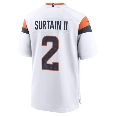 Jersey de fútbol americano Nike de la NFL Game para hombre Patrick Surtain II Denver Broncos