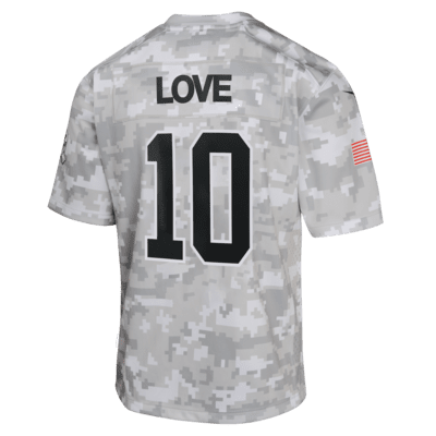 Jersey Nike Dri-FIT de la NFL Limited para niños talla grande Jordan Love Green Bay Packers Salute to Service