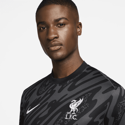 Jersey de fútbol de manga corta Nike Dri-FIT Replica del Liverpool FC portero Stadium para hombre