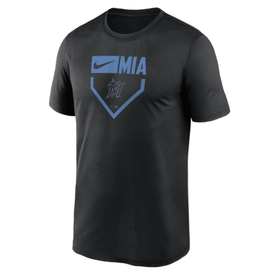 Playera Nike Dri-FIT de la MLB para hombre Miami Marlins Home Plate Icon Legend