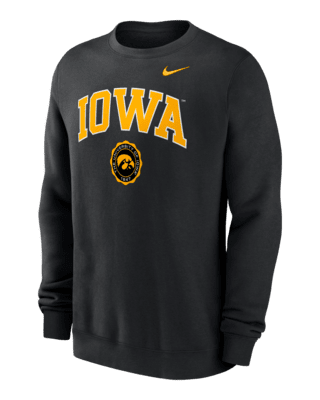 Мужские  Iowa Hawkeyes Arched Seal Nike College Pullover Crew