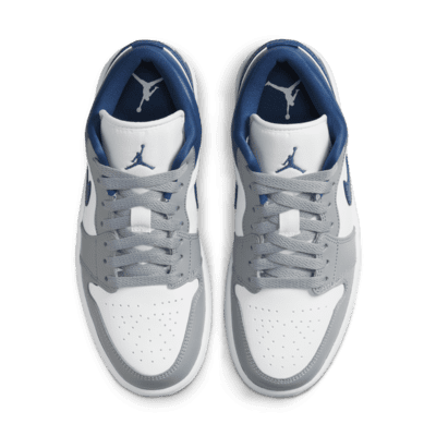 nike air jordan 1 blue and white low