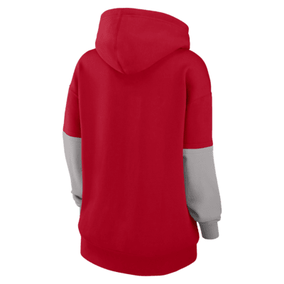 Sudadera con gorro sin cierre universitaria Nike para mujer Ohio State Buckeyes Sideline Essential