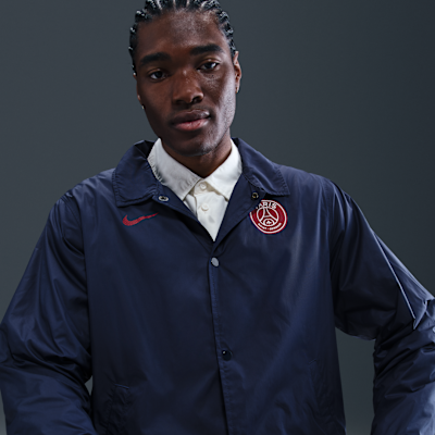 Veste de coach Nike Football Paris Saint-Germain Club pour homme