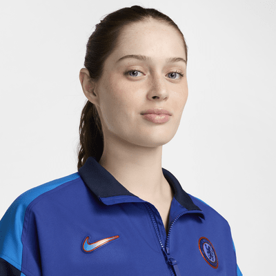 Chelsea FC Strike Nike Dri-FIT-fodboldtræningsjakke til kvinder