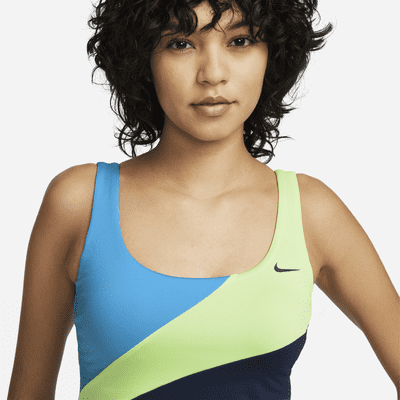 Tankini de natación con cuello en forma de U para mujer Nike