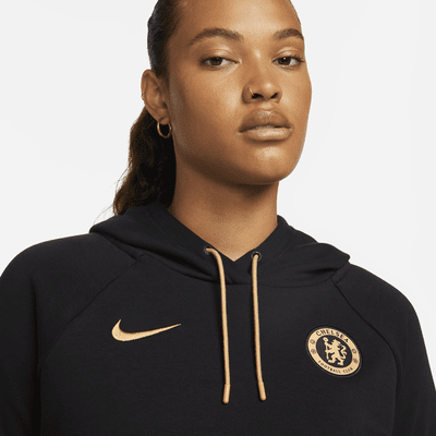 Sudadera con gorro sin cierre Nike de tejido Fleece para mujer Chelsea FC Essential