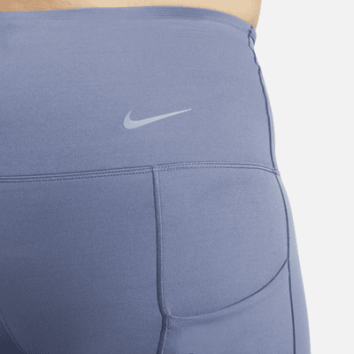 Leggings cropped de tiro alto y sujeción firme con bolsillos para mujer Nike Go