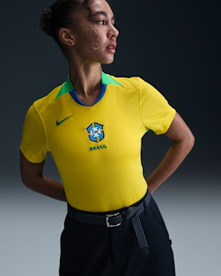 Женские джерси Brazil 2025 Stadium Home (Women's Team) Nike Dri-FIT Soccer Replica Jersey