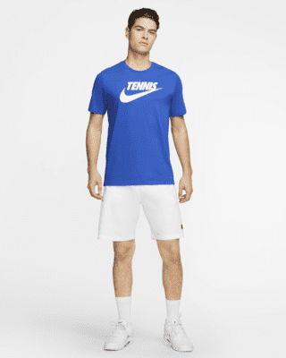 white navy blue nike shirt