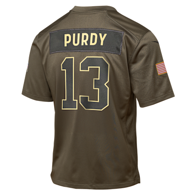 Brock Purdy San Francisco 49ers Salute to Service Big Kids’ Nike NFL Game Jersey