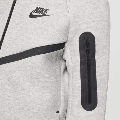 Nike Sportswear Tech Fleece-hættetrøje med lynlås til større børn