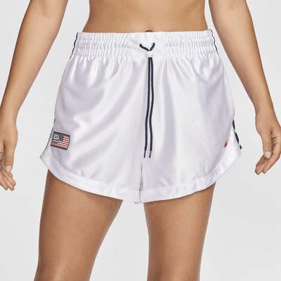 Shorts de básquetbol Nike de tiro alto para mujer USA Village