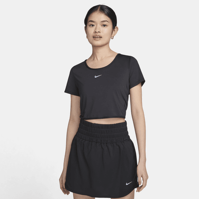 Nike One Classic Women's Dri-FIT Short-Sleeve Cropped Twist Top