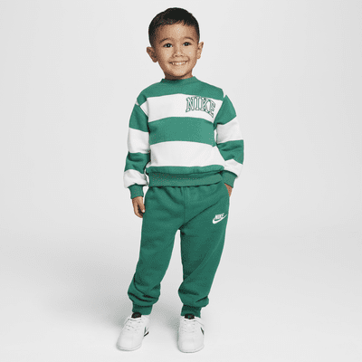 Nike Sportswear Club Toddler 2-Piece Rugby Stripe Crew Set