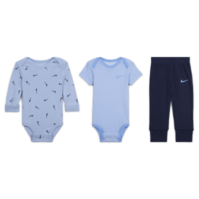 Nike Baby Essentials Baby (0-9M) 3-Piece Bodysuit Set