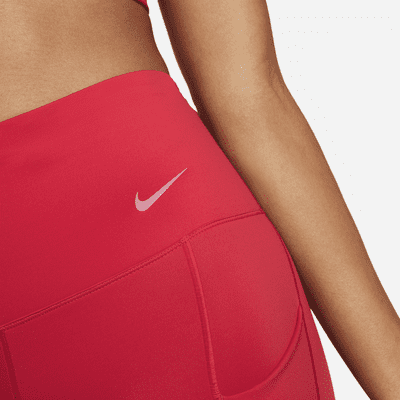 Shorts de ciclismo con bolsillos de tiro alto de 20 cm de sujeción firme para mujer Nike Go