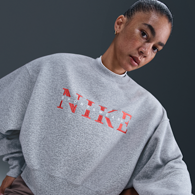 Sudadera oversized de cuello redondo para mujer Nike Sportswear Phoenix Fleece