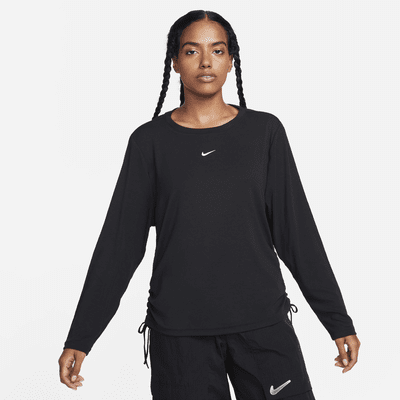 Black Nike Sportswear Essential Ribbed Crop Top Women's
