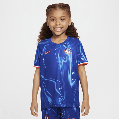 Chelsea F.C. 2024/25 Stadium Home Younger Kids' Nike Football Replica 3-Piece Kit