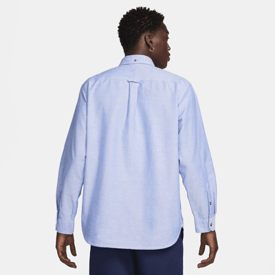 Långärmad Nike Life button-down-skjorta i oxfordmodell för män