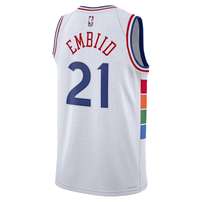 Joel Embiid Philadelphia 76ers 2024/25 City Edition Nike Dri-FIT Swingman NBA-jersey voor heren