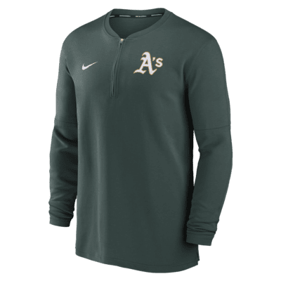 Oakland Athletics Authentic Collection Game Time Men's Nike Dri-FIT MLB 1/2-Zip Long-Sleeve Top