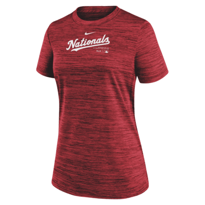 Washington Nationals Authentic Collection Practice Velocity Women's Nike Dri-FIT MLB T-Shirt