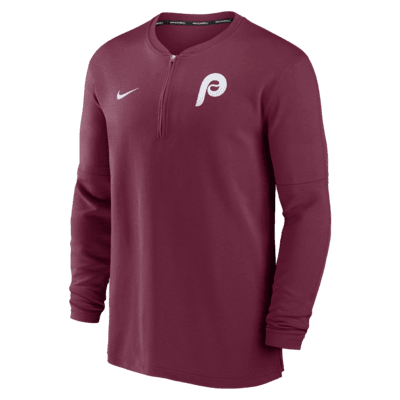 Philadelphia Phillies Authentic Collection Game Time Men's Nike Dri-FIT MLB 1/2-Zip Long-Sleeve Top