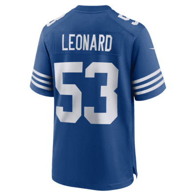 NFL Indianapolis Colts (Darius Leonard) Men's Game Football Jersey ...