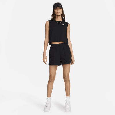 Playera cropped sin mangas para mujer Nike Sportswear Club