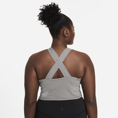 Nike Yoga Women's Cropped Gingham Tank (Plus Size)