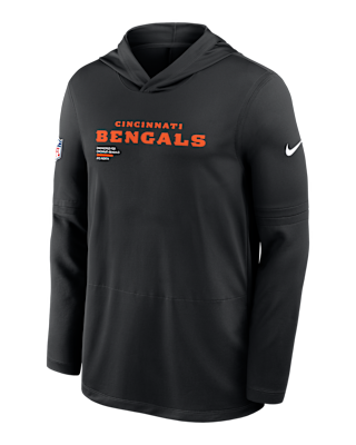 Мужские  Cincinnati Bengals Pure Fury Sideline Nike Dri-FIT NFL Long-Sleeve Hooded Top