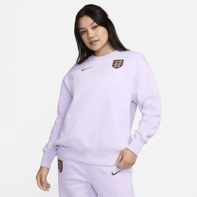 Dámská volnější mikina Nike Football Anglie Phoenix Fleece s kulatým výstřihem