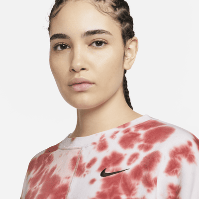 Nike Sportswear Women's Oversized Fleece Tie-Dye Crew Sweatshirt. Nike AE