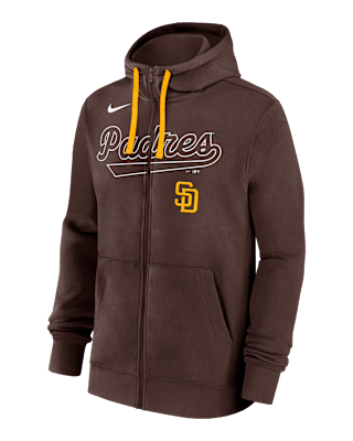 Мужское худи San Diego Padres Knockout Script Nike MLB Full-Zip Hoodie