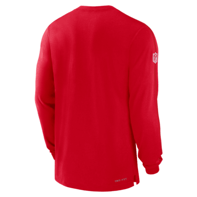 Kansas City Chiefs Sideline Player Team Issue Men’s Nike Dri-FIT Long-Sleeve Top