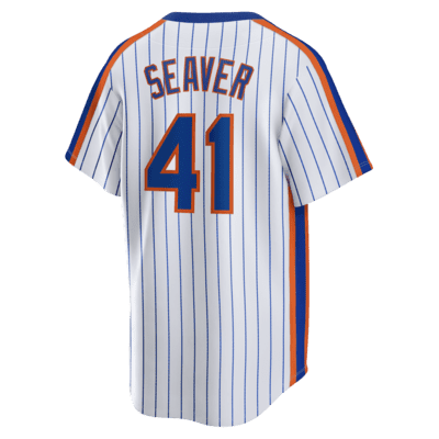 Men’s Nike Tom Seaver New York Mets Cooperstown Collection Royal Pinstripe  Jersey