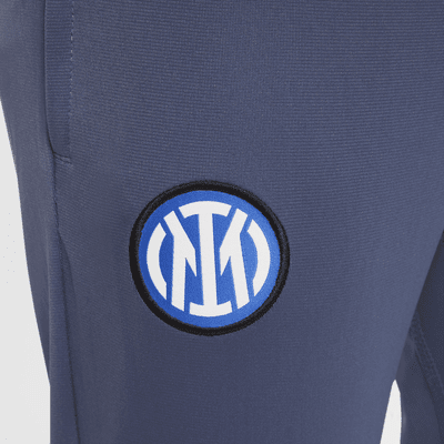 Maskinstrikket Inter Milan Strike Nike Dri-FIT-fodboldtracksuit til større børn