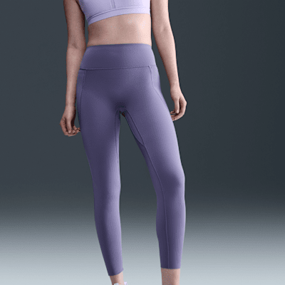 เลกกิ้งขายาวเอวสูงผู้หญิงซัพพอร์ตระดับกลางพร้อมกระเป๋า Nike Universa