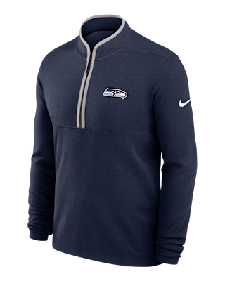 Мужские  Seattle Seahawks Logo Victory Nike Dri-FIT NFL 1/2-Zip Long-Sleeve Top
